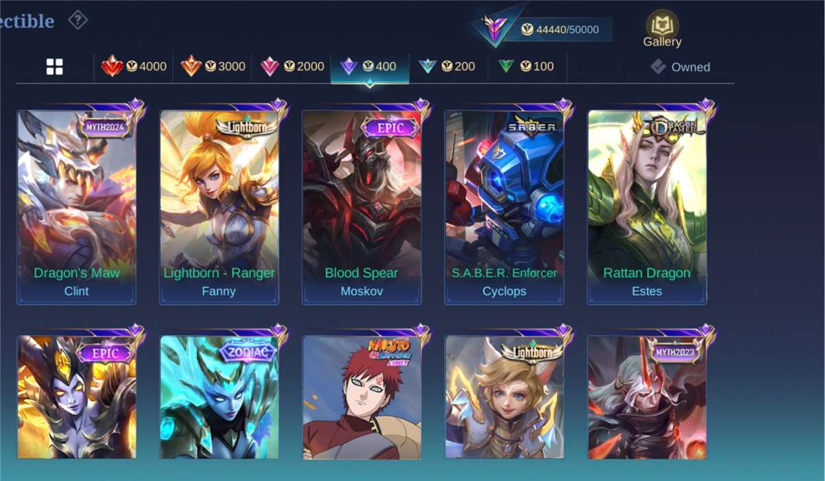 Game account sale Mobile Legends